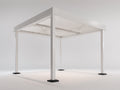 Pérgola de jardín de aluminio 300x300x250 cm - Blanco - Techo de lamas - Diseño moderno abierto para terraza y patio